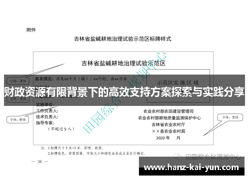 财政资源有限背景下的高效支持方案探索与实践分享